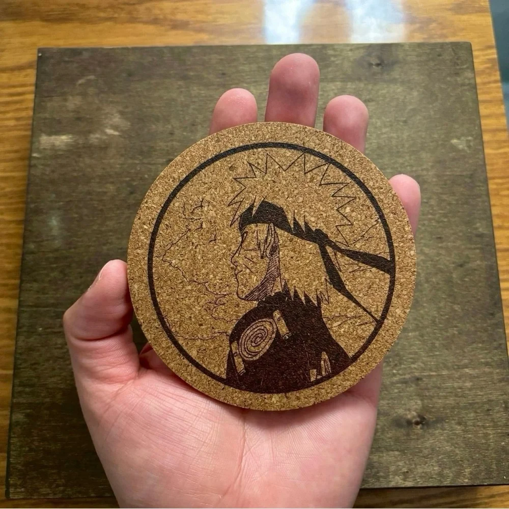 Naruto Shippuden Naruto Laser Engraved Cork Coaster